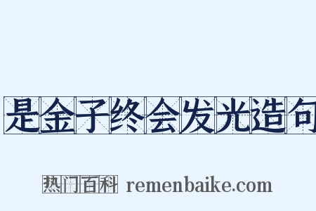 是金子终会发光造句是什么意思的图片